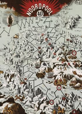 The North Pole Vintage Map