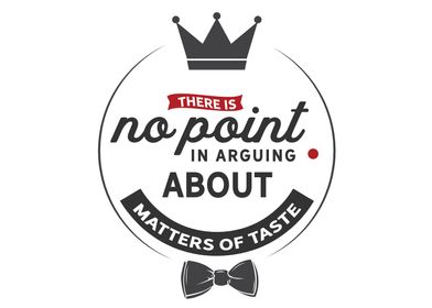 no point in arguing