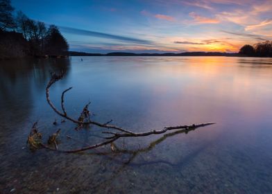 Water Landscape Lake Sunse