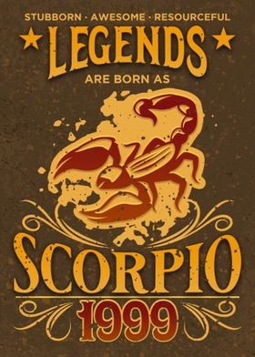 Born As Scorpio 1999 Gift