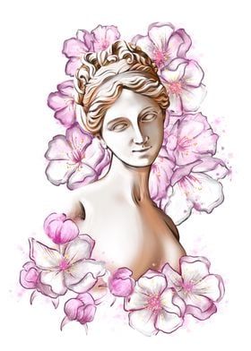 Aphrodite in flowers