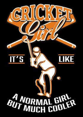 Cricket Player Girl Gift