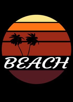 Beach Retro Sunset