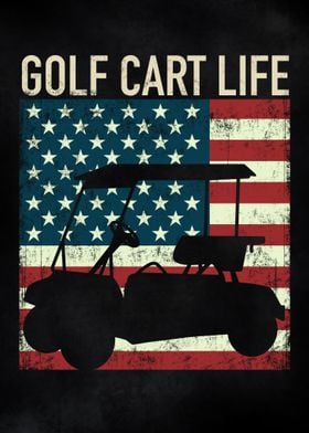 Patriotic Golf Cart Life