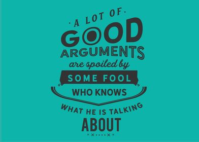 A lot of good arguments 