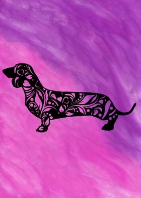 Dachshund Mandala Oil