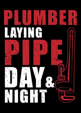 Plumber laying pipe day  