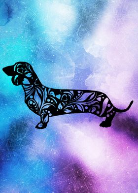 Dachshund Mandala Purple