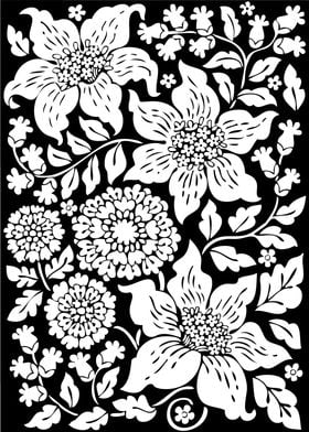 Flowers in black and white