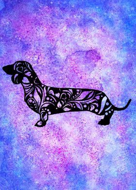 Dachshund Mandala Scatter