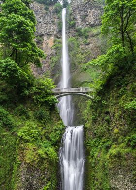 Bridge over a waterfall