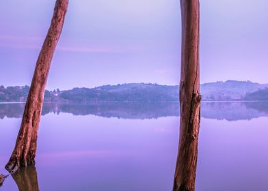 Lake at sunrise Uganda