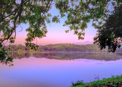 Lake at sunrise Uganda