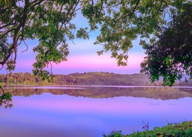 Lake at sunrise Uganda