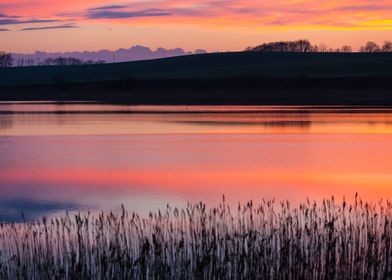 Water Landscape Lake Sunse