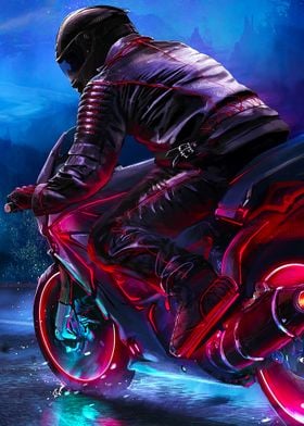 The bike rider artwork