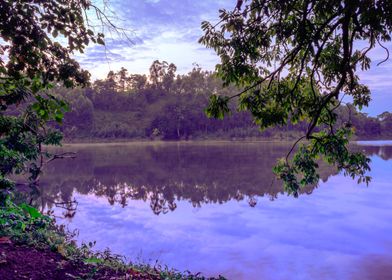 Lake at sunrise Uganda