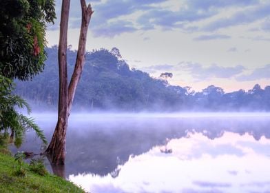 Lake at sunrise Uganda