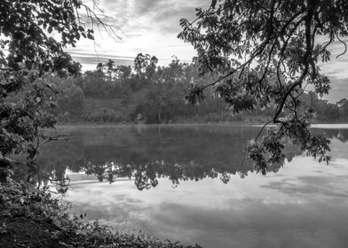 Lake at sunrise Uganda