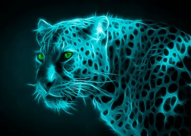 Glowing Blue Jaguar