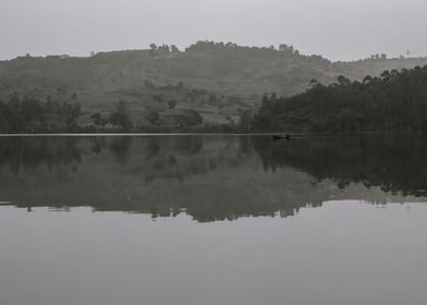 Lake at sunrise Uganda