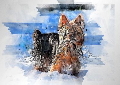 Watercolor dog