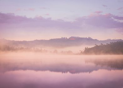 Lake at sunrise Uganda