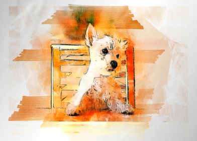 Watercolor dog 