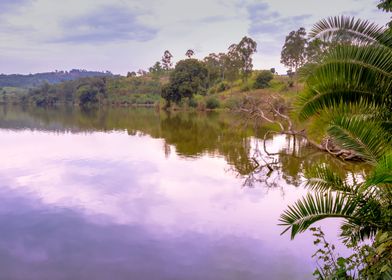 Lake at sunrise Uganda