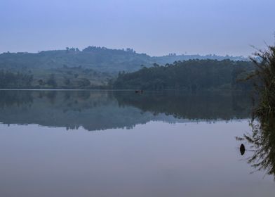 Lake at sunrise Uganda