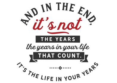 your life that count