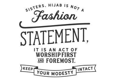 hijab is not a fashion 