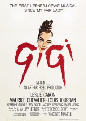 Gigi 1958 movie poster