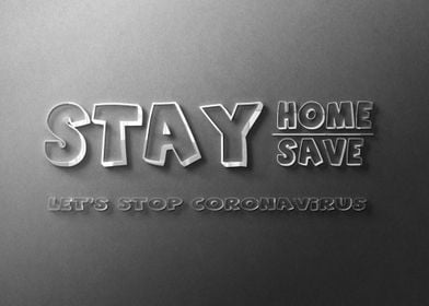 Stay Home stay Save logo  