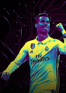 Lionel Messi Cristiano Ronaldo Chess Futbol Soccer Poster