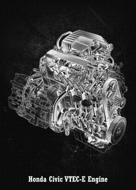 Honda Civic VTECE Engine