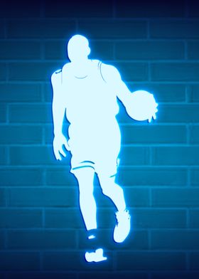 basket ball neon