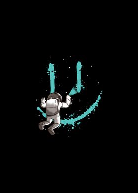 Astronaut Graffiti Smile