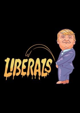 Trump Piss on Liberals Gif