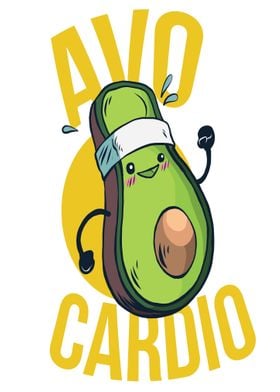 Avocardio Funny Avocado