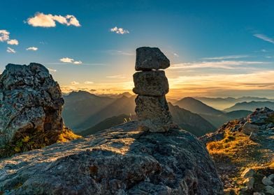 Sunset in the mountains