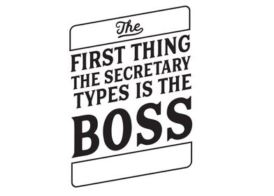 the secretary types