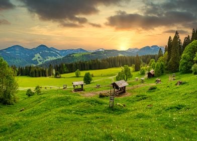 Sunset in the Alps