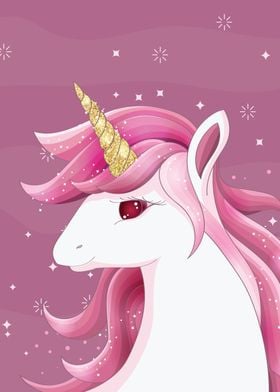 Cute pink unicorn 