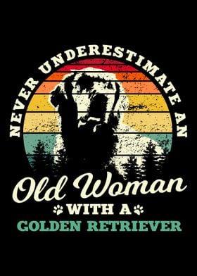 Woman Golden Retriever