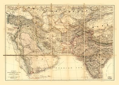 Middle East Map 1885