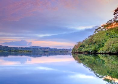 Victoria Nile at sunset