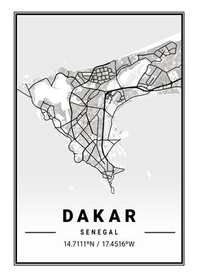 Dakar Light City Map