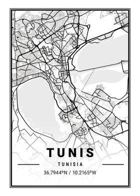 Tunis Light City Map