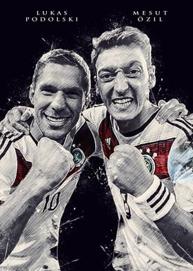 Lukas Podolski and Ozil